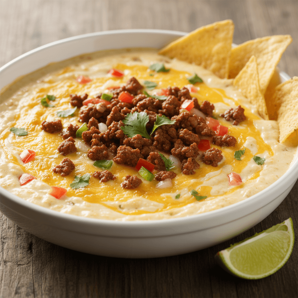 Ground Beef Cottage Cheese Queso