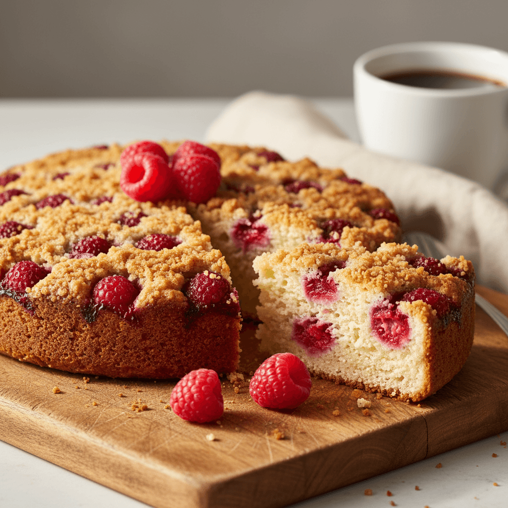 Raspberry Cottage Cheese Breakfast Cake