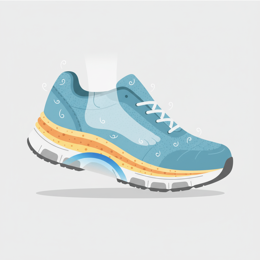 walking shoe features