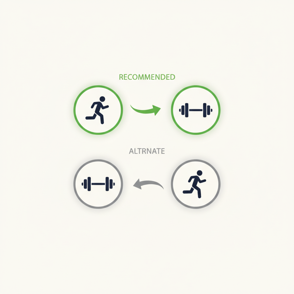 Cardio and weights sequence icons